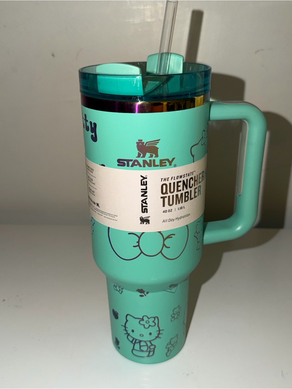 Stanley Turquoise Hello Kitty Quencher Tumbler with Straw